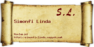 Simonfi Linda névjegykártya